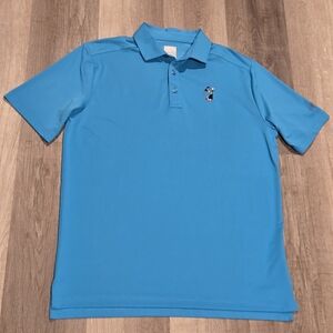 Callaway Polo Shirt Mens Medium Bright Blue Micky Mouse Golf Short Sleeve